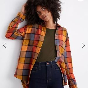 Madewell Flannel Sunday Shirt in Emmy Plaid